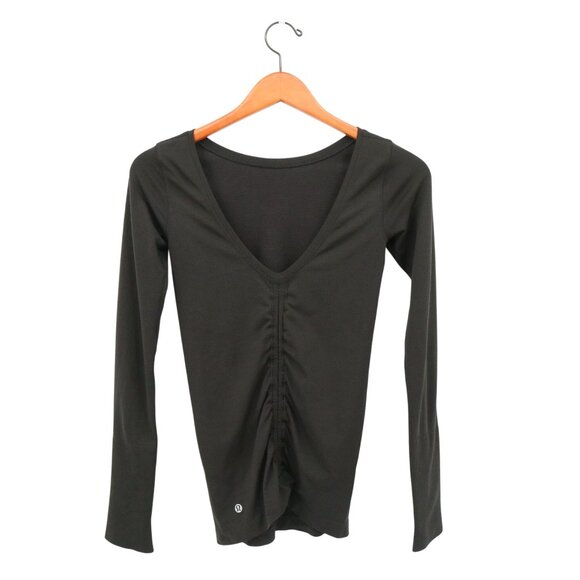 Lululemon Swiftly Speed Long Sleeve Top *Flow Black V-Back 2 - Picture 7 of 8